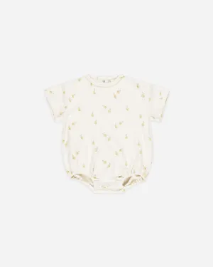 -Relaxed Short Sleeve Bubble Romper || Lemons-