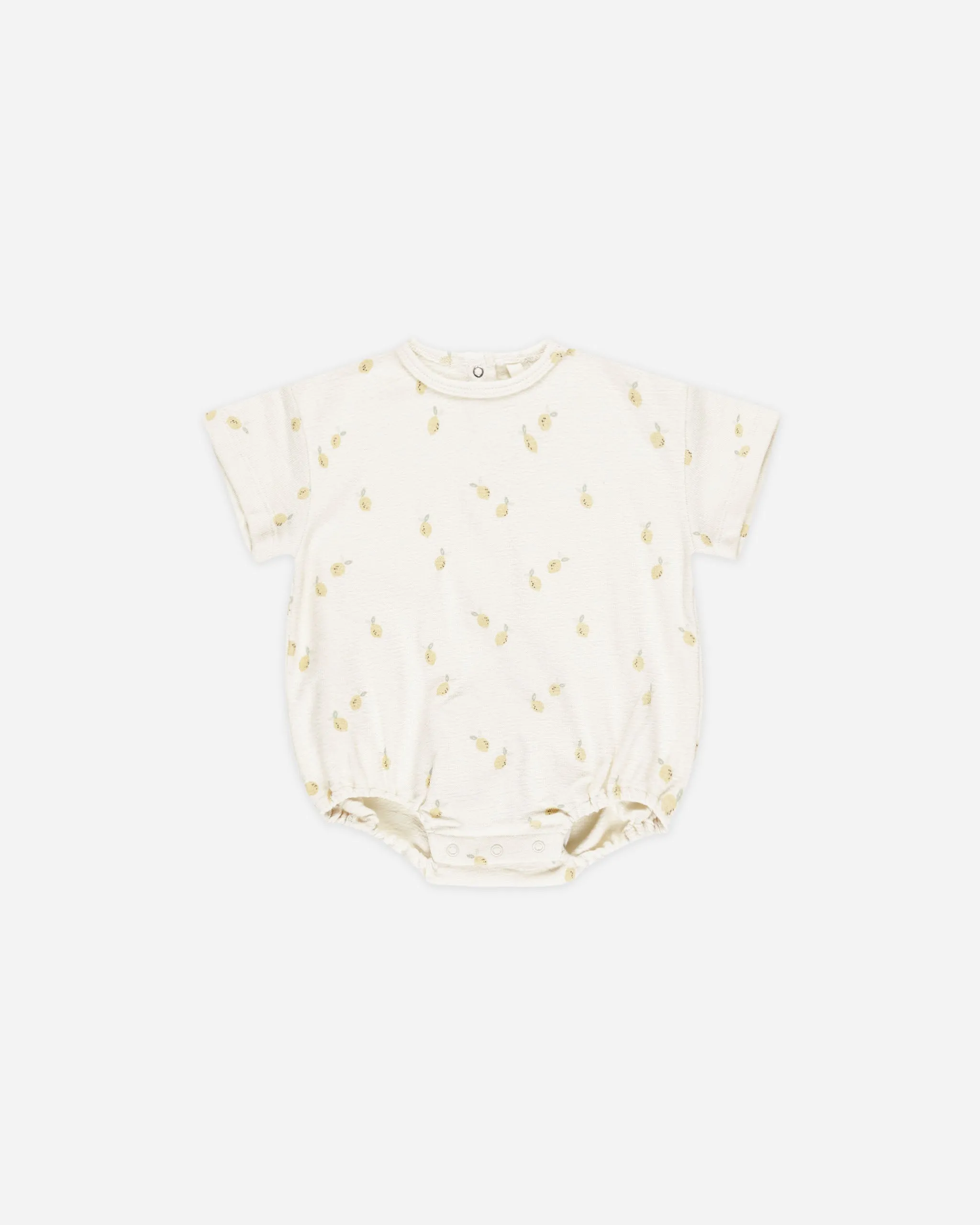 -Relaxed Short Sleeve Bubble Romper || Lemons-
