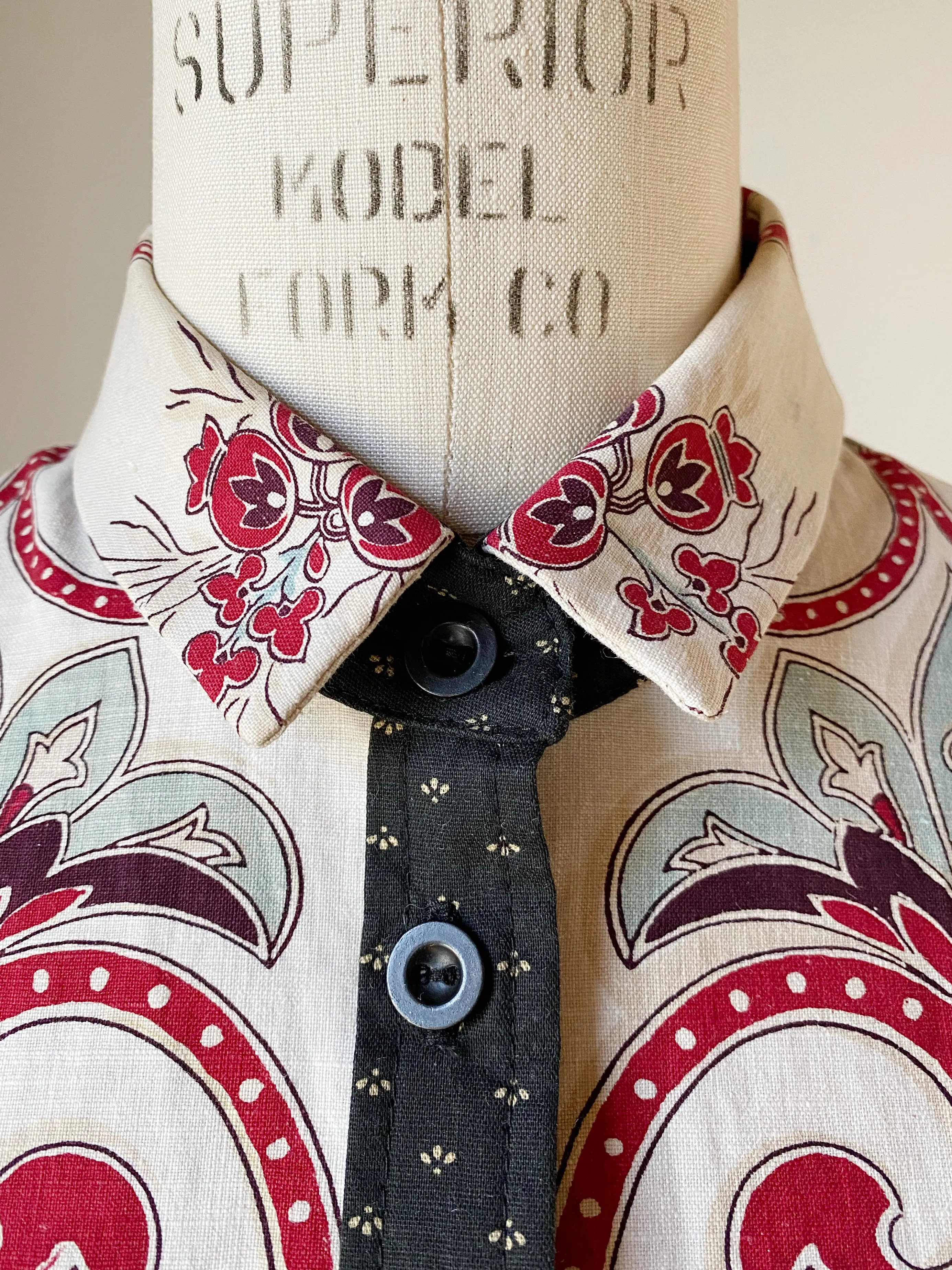 18th century hand printed amanda dress