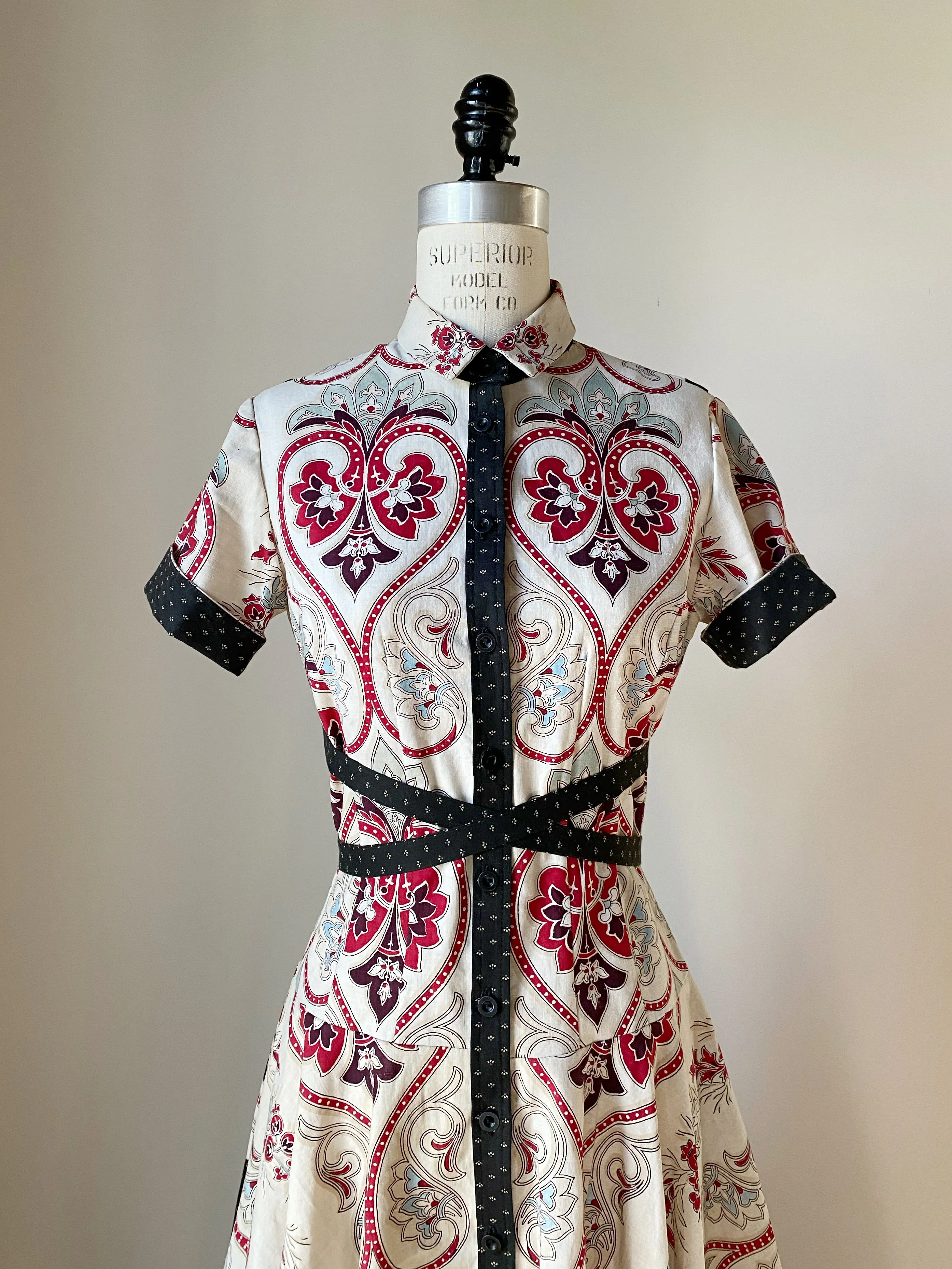 18th century hand printed amanda dress