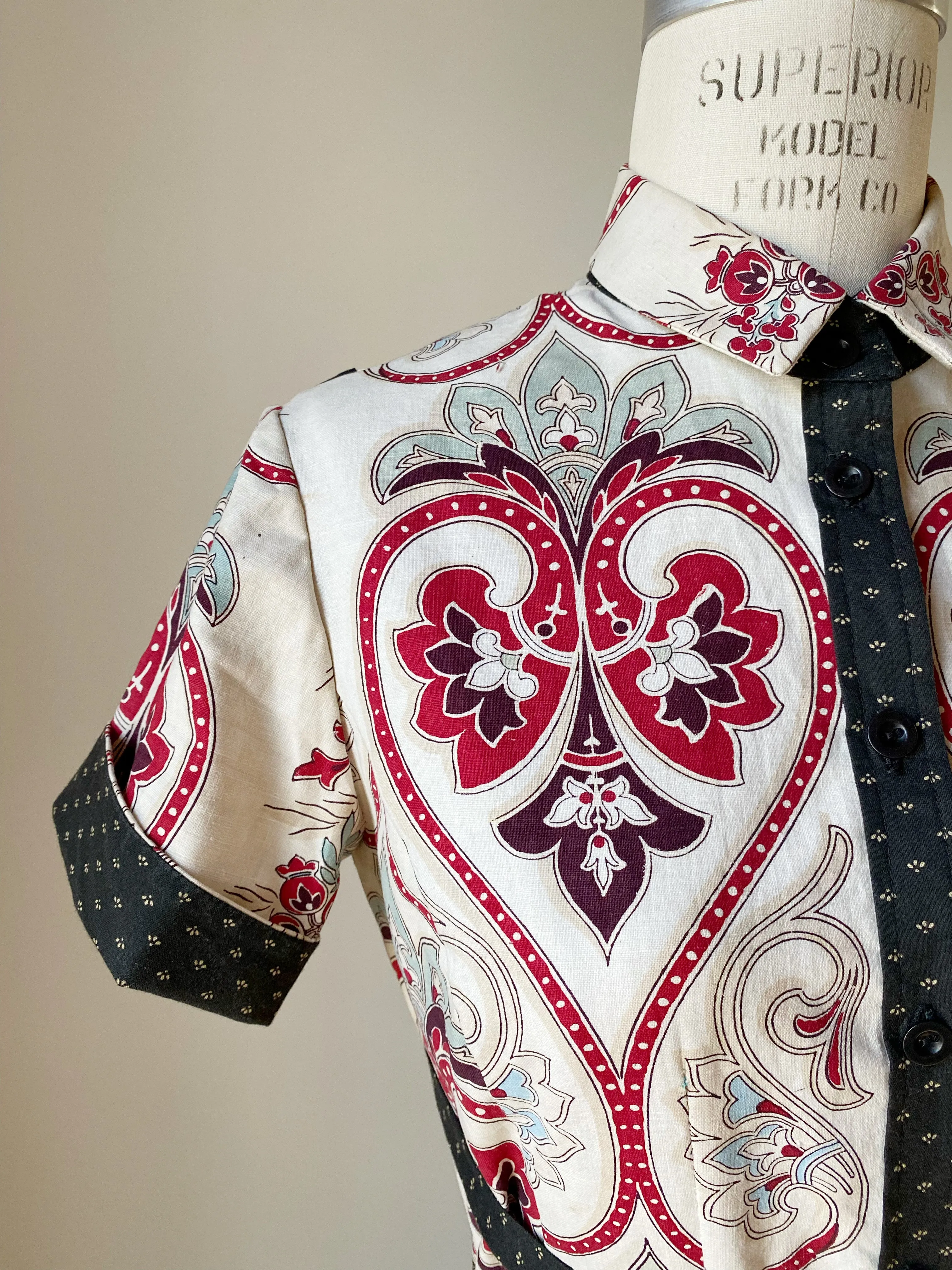 18th century hand printed amanda dress