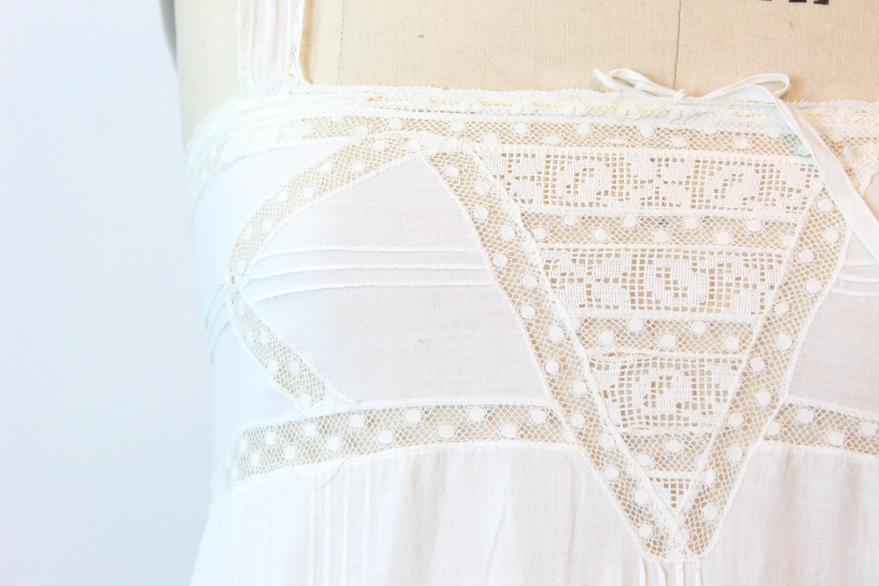 1910 EDWARDIAN cotton lingerie dress  xs small | new spring summer