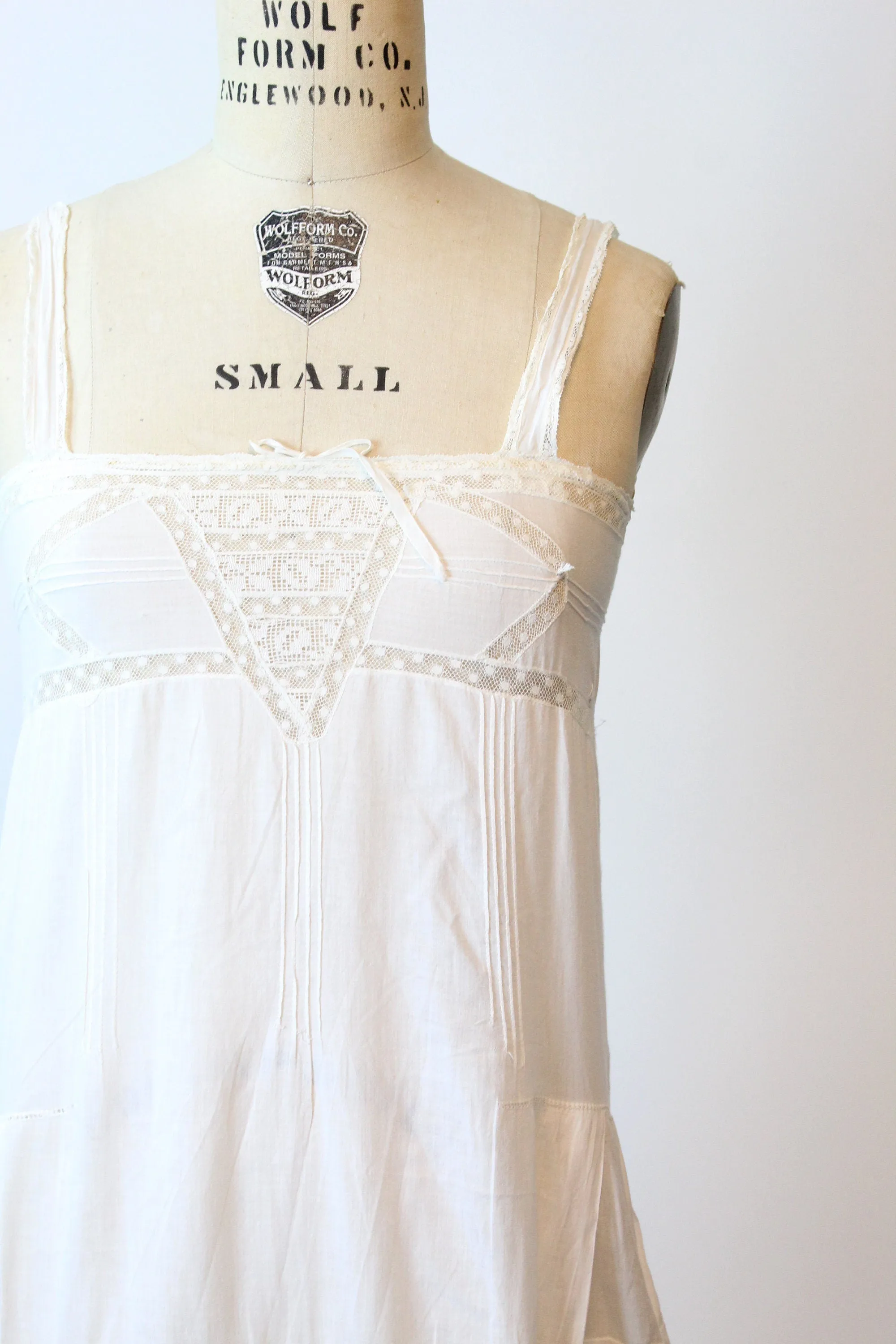 1910 EDWARDIAN cotton lingerie dress  xs small | new spring summer