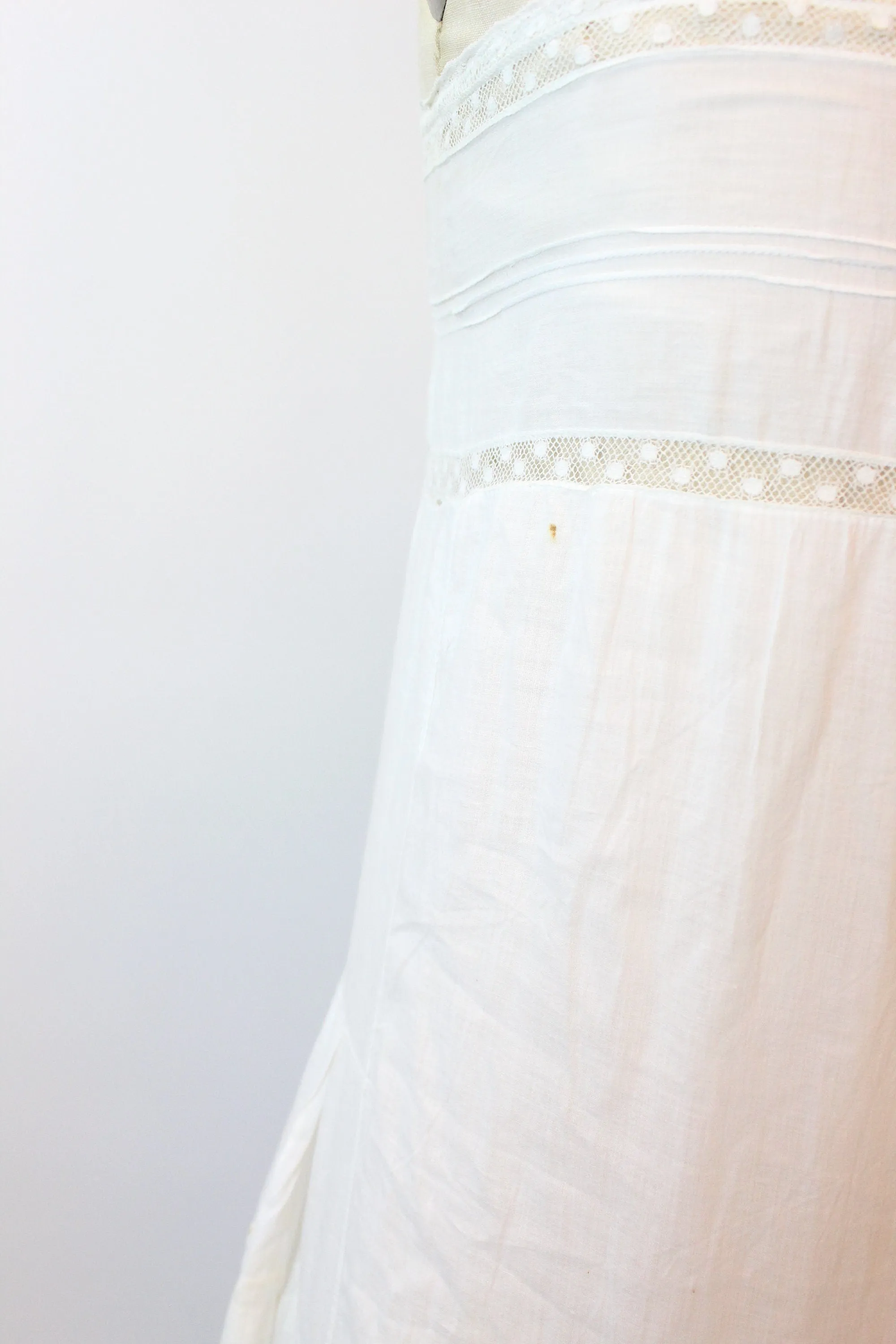 1910 EDWARDIAN cotton lingerie dress  xs small | new spring summer