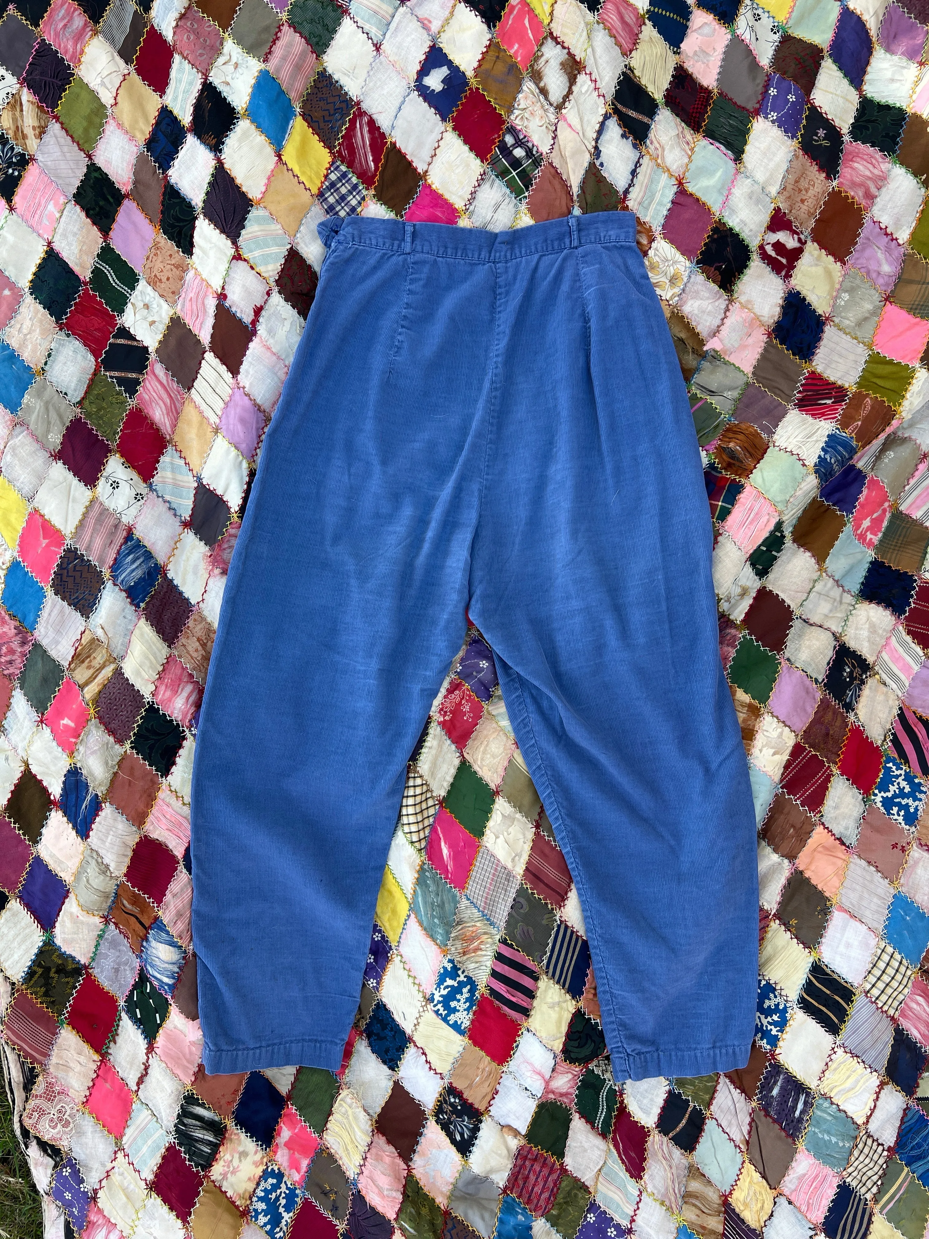 1950s Corduroy Side Zip Pants