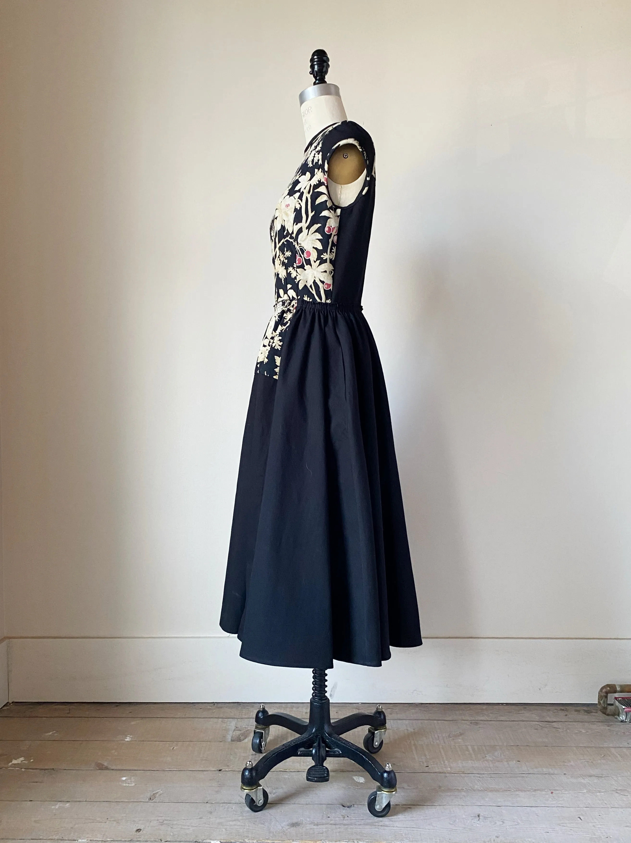 19th century cherry tree patched lillian dress