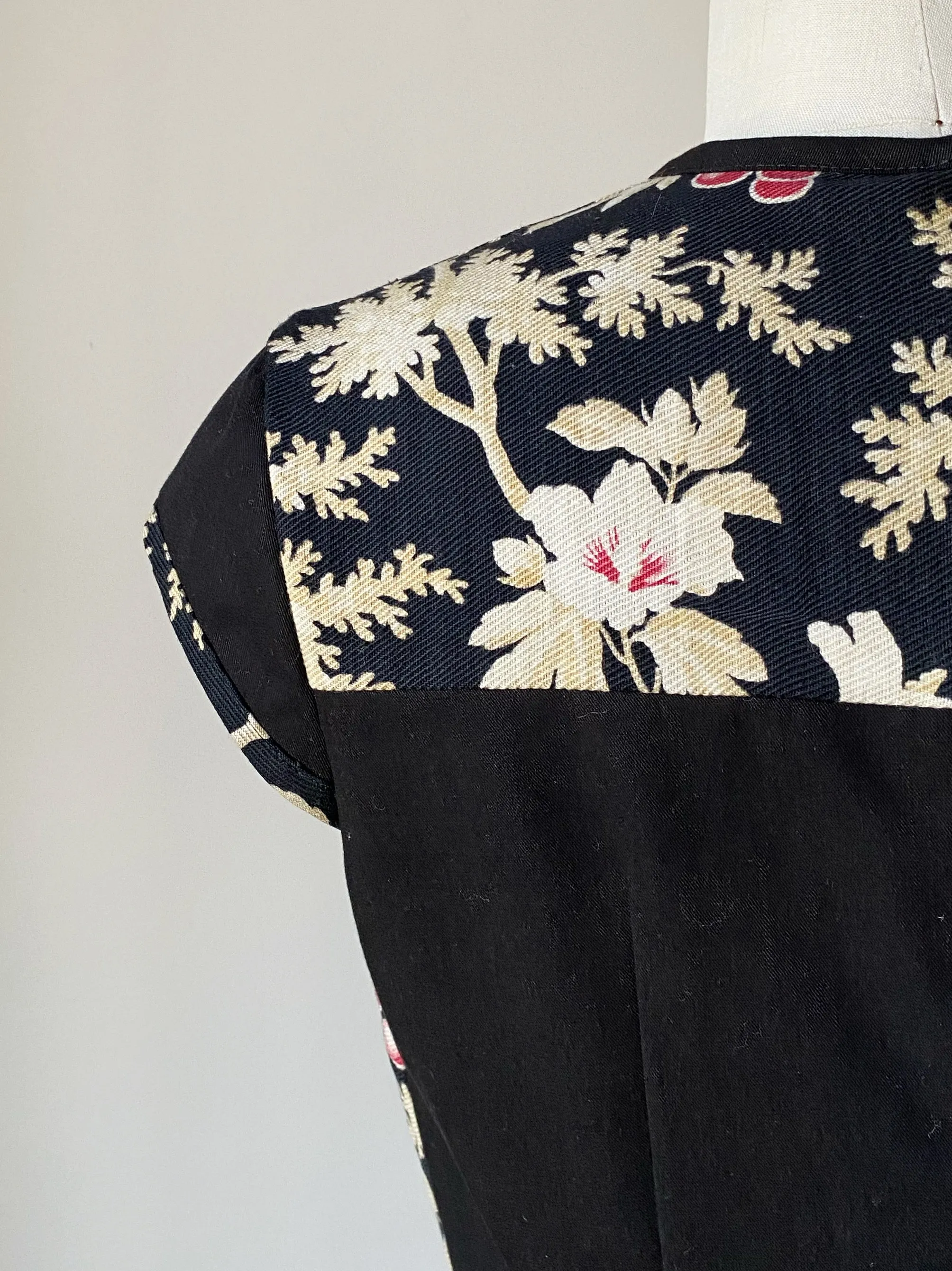 19th century cherry tree patched lillian dress