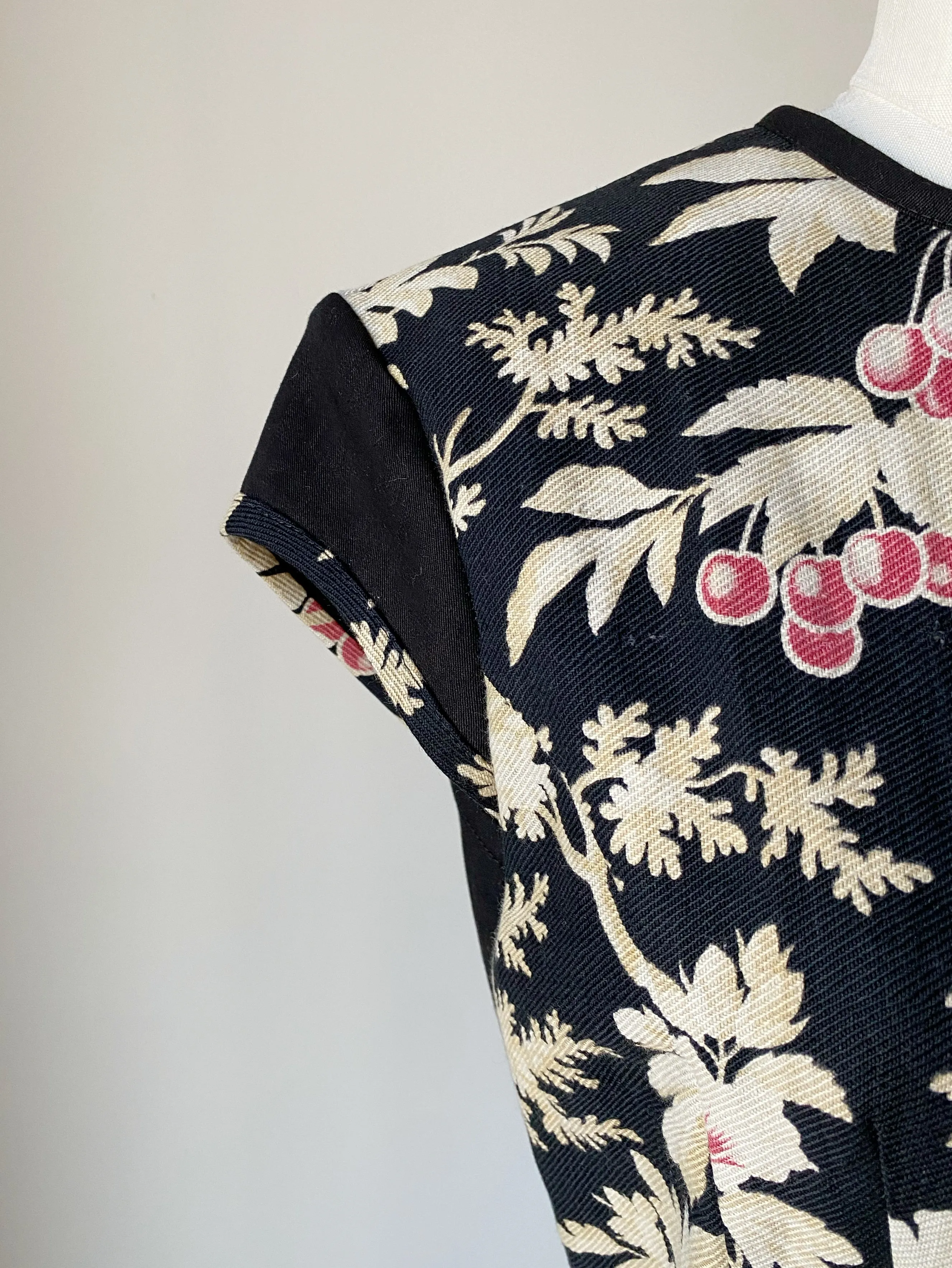 19th century cherry tree patched lillian dress