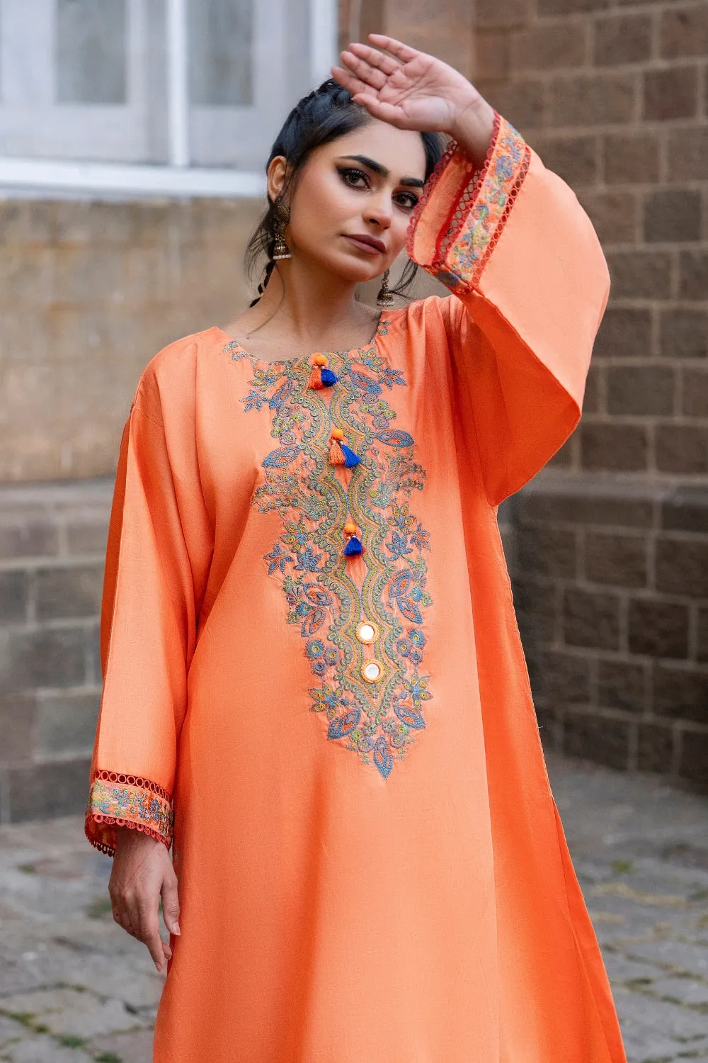 2 PC Unstitched | Embroidered Lawn Shirt   Trouser