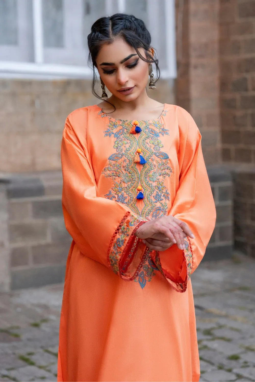 2 PC Unstitched | Embroidered Lawn Shirt   Trouser