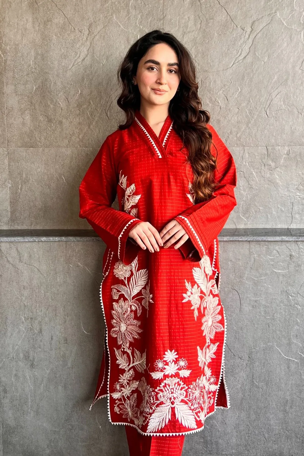 2pc embroidered suit (RCE04)