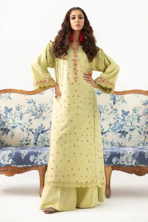 2PC Unstitched | Embroidered Karandi Shirt   Trouser
