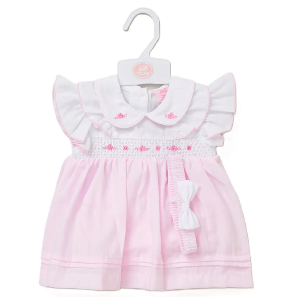 3pc Baby Girls Dress Set - Frill Sleeves (9-24m) (PK6) F09186INF