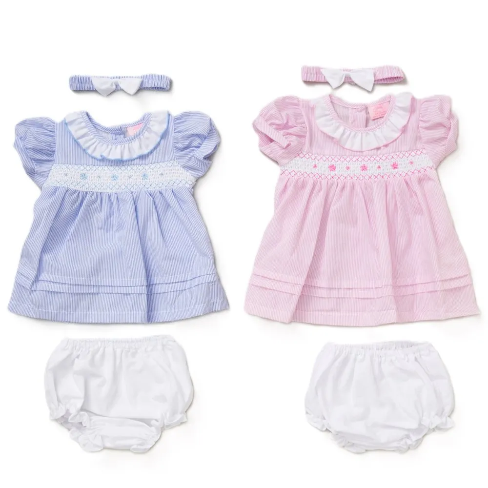 3pc Baby Girls Dress Set - Stripes (9-24m) (PK6) F09180INF