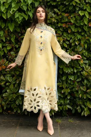3pc lawn Embroidered Q613