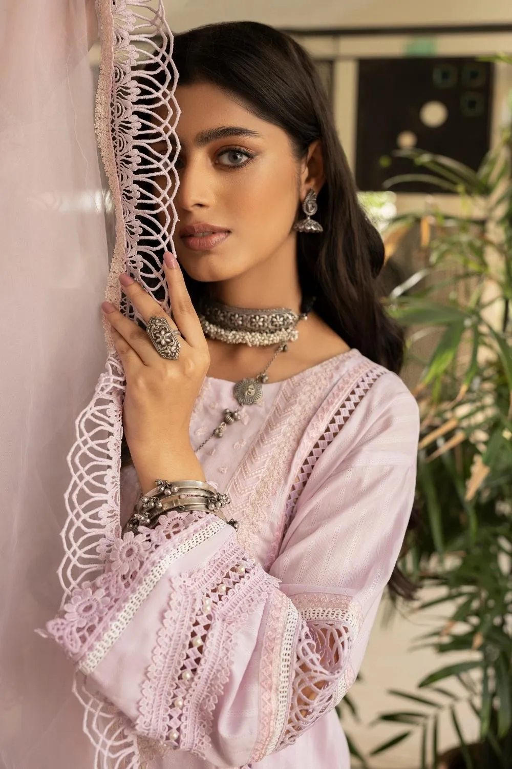 3PC Unstitched | Embroidered  Jacquard Shirt   Organza Dupatta   Trouser