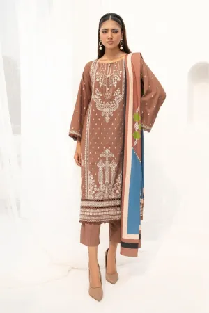 3PC Unstitched | Embroidered Khaddar Suit