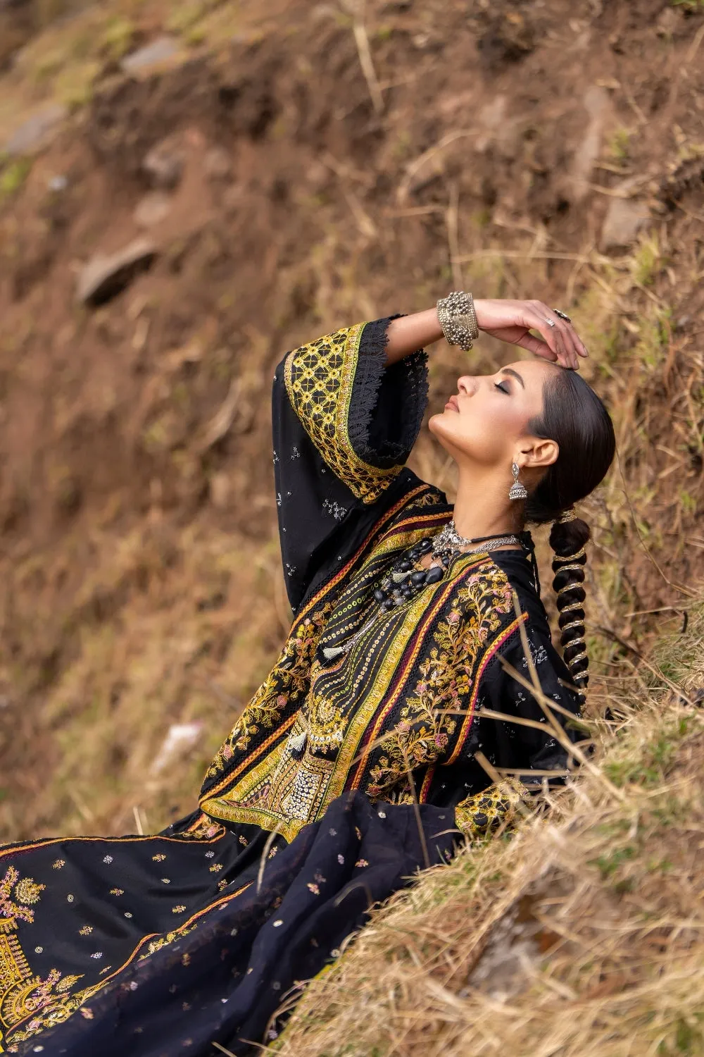 3PC Unstitched | Embroidered Lawn Suit | Organza Dupatta