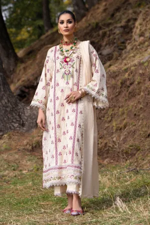 3PC Unstitched | Embroidered Lawn Suit | Slub Lawn Dupatta