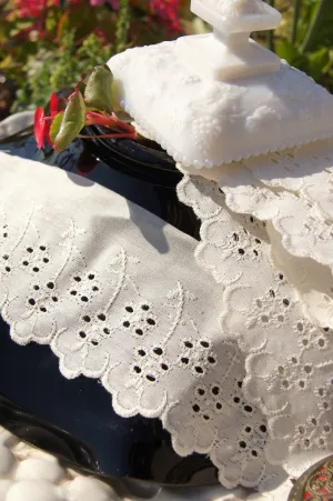 3" EMBROIDERED EYELET LACE TRIM