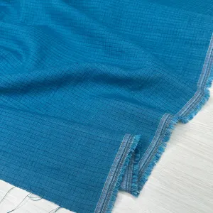 4.5oz Glimmer Check Linen - Ocean