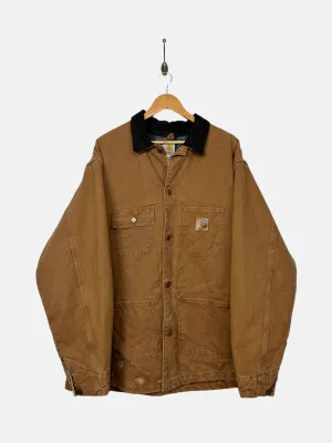 90's Carhartt Heavy Duty Vintage Corduroy Collar Jacket Size 2XL