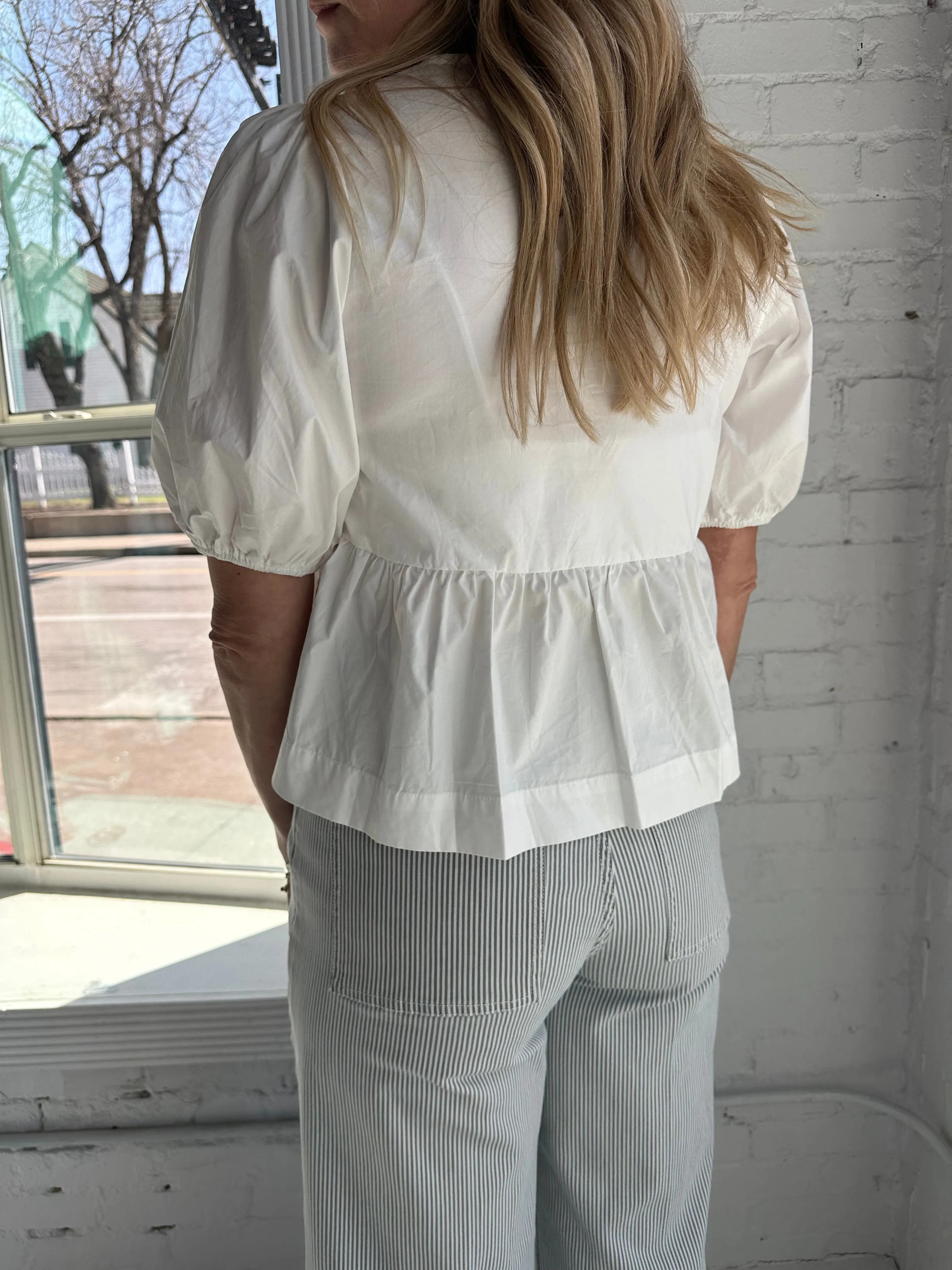 Abbey Front Bow Tie Top