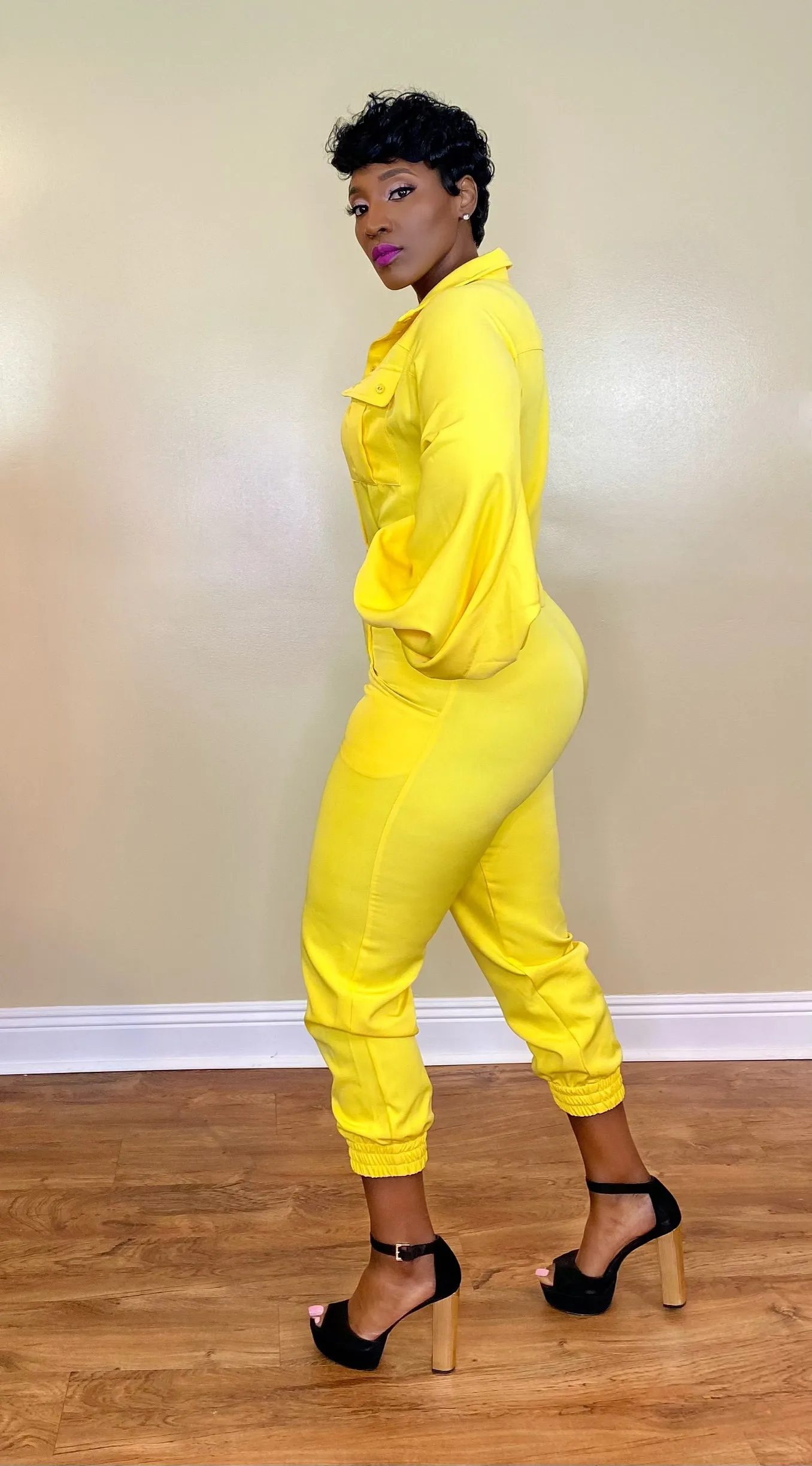 ABOVE STATUS YELLOW JUMPSUIT