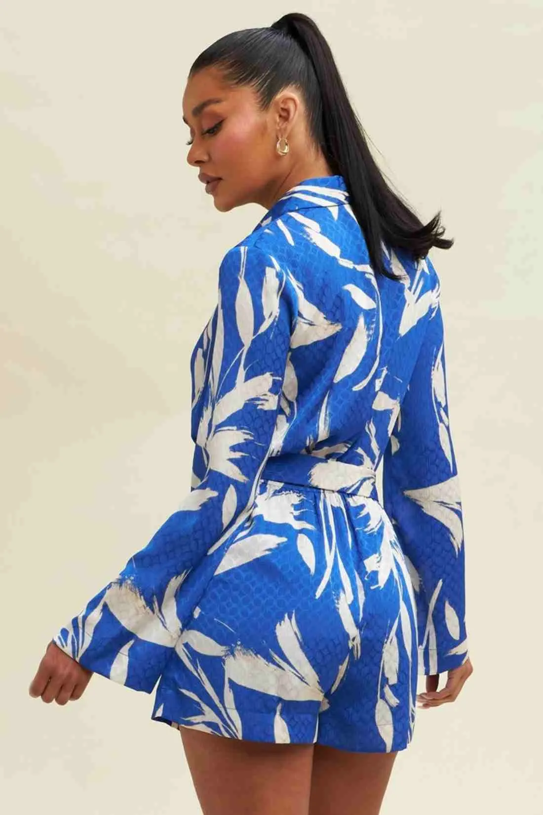 Aitana Blue Tie Romper
