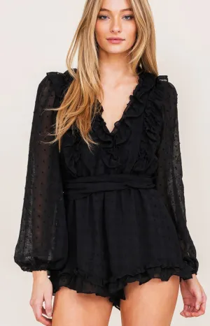 ALL NIGHTER RUFFLE ROMPER