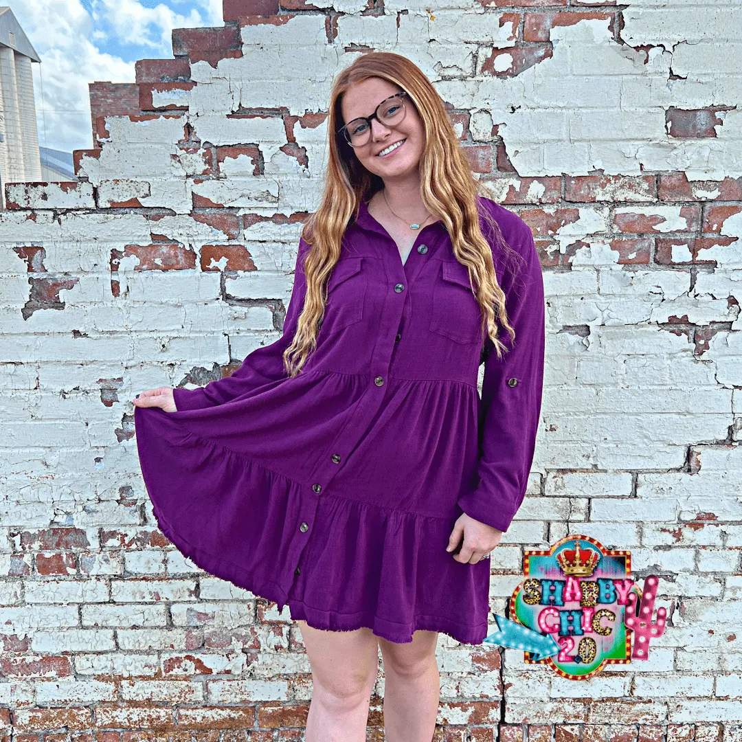 All of the Time Dress - Plum