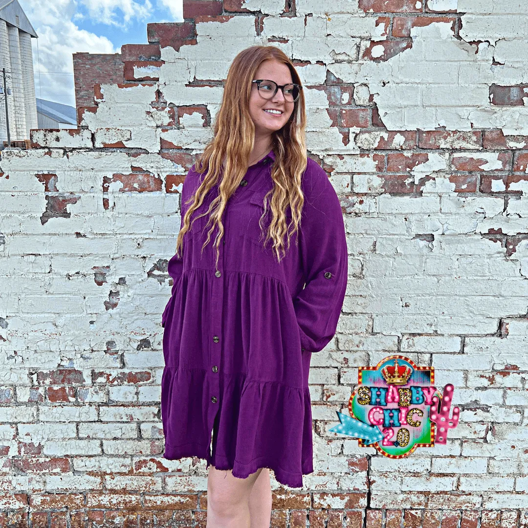 All of the Time Dress - Plum