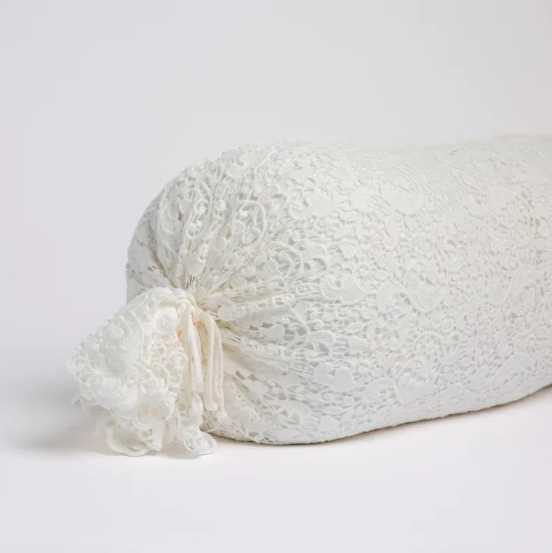Allora Lace Bolster - Winter White