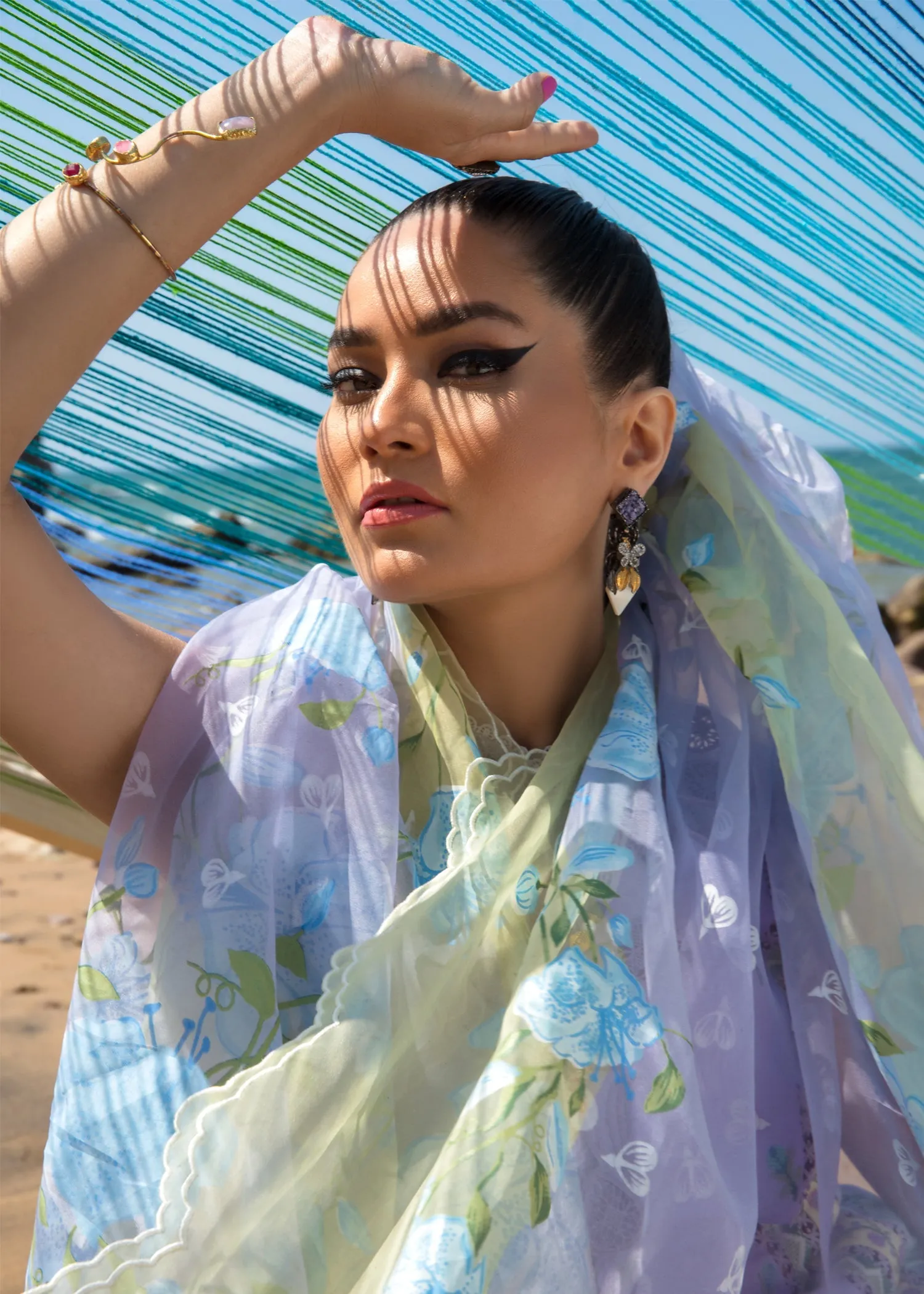 An Ode to Cross Stitch Amethyst | Crimson Luxury Lawn Collection 2023 | Unstitched Embroidered Lawn Suits