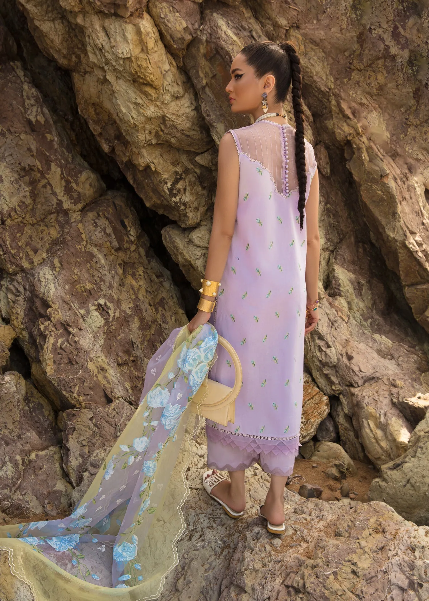 An Ode to Cross Stitch Amethyst | Crimson Luxury Lawn Collection 2023 | Unstitched Embroidered Lawn Suits