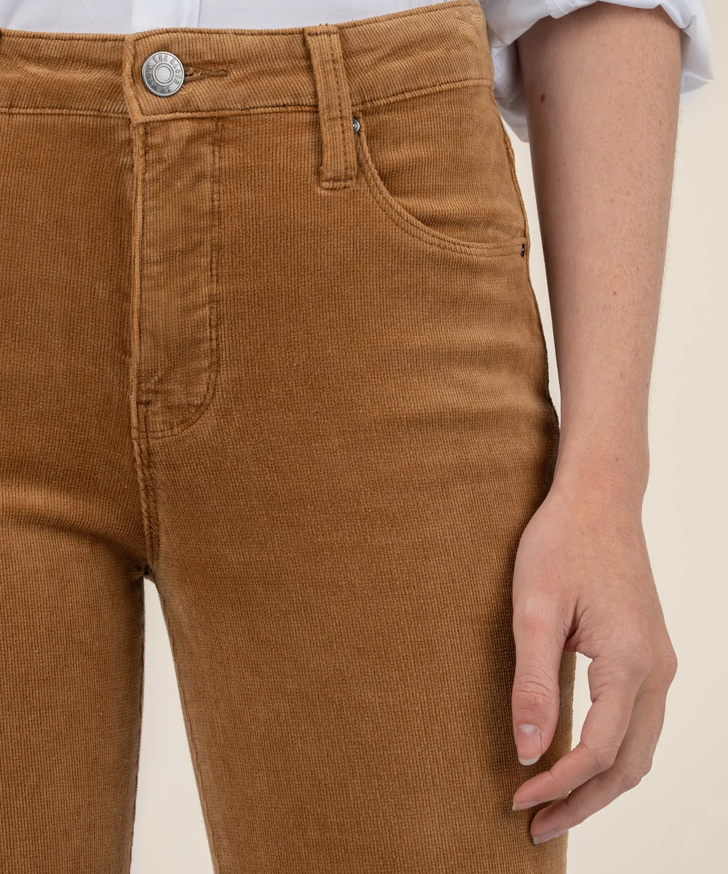 Ana Corduroy High Rise Flare - Camel - SALE