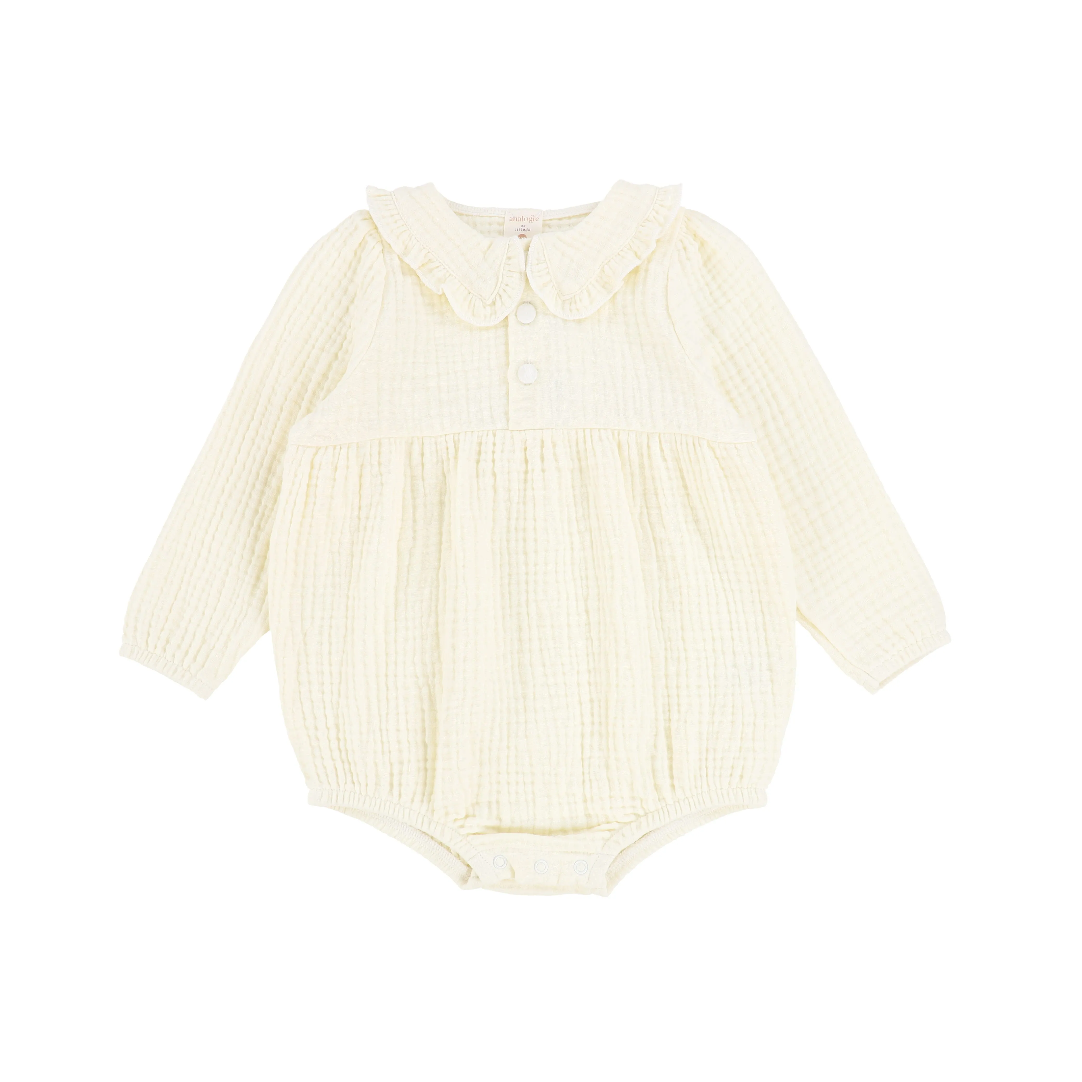 Analogie Muslin Girls Romper - Cream