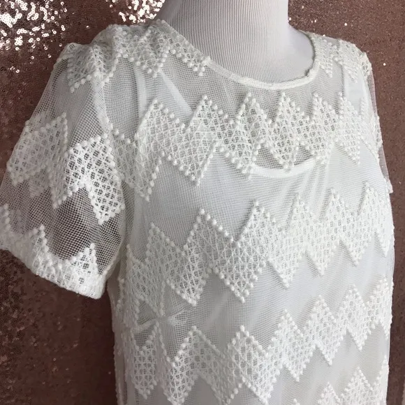 Anthropologie maeve embroidered lace dress