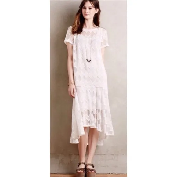 Anthropologie maeve embroidered lace dress