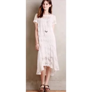 Anthropologie maeve embroidered lace dress