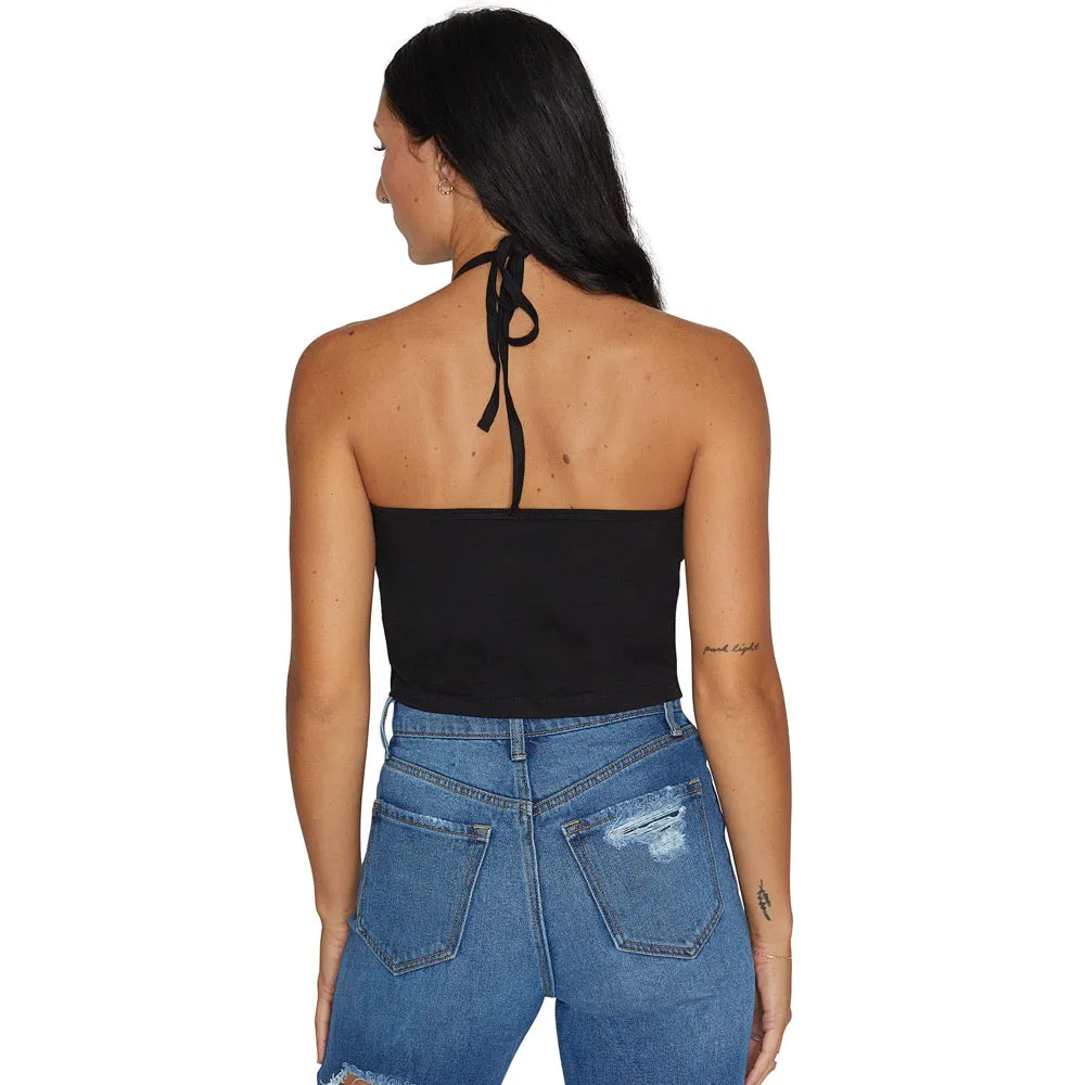 App State Black Halter Top