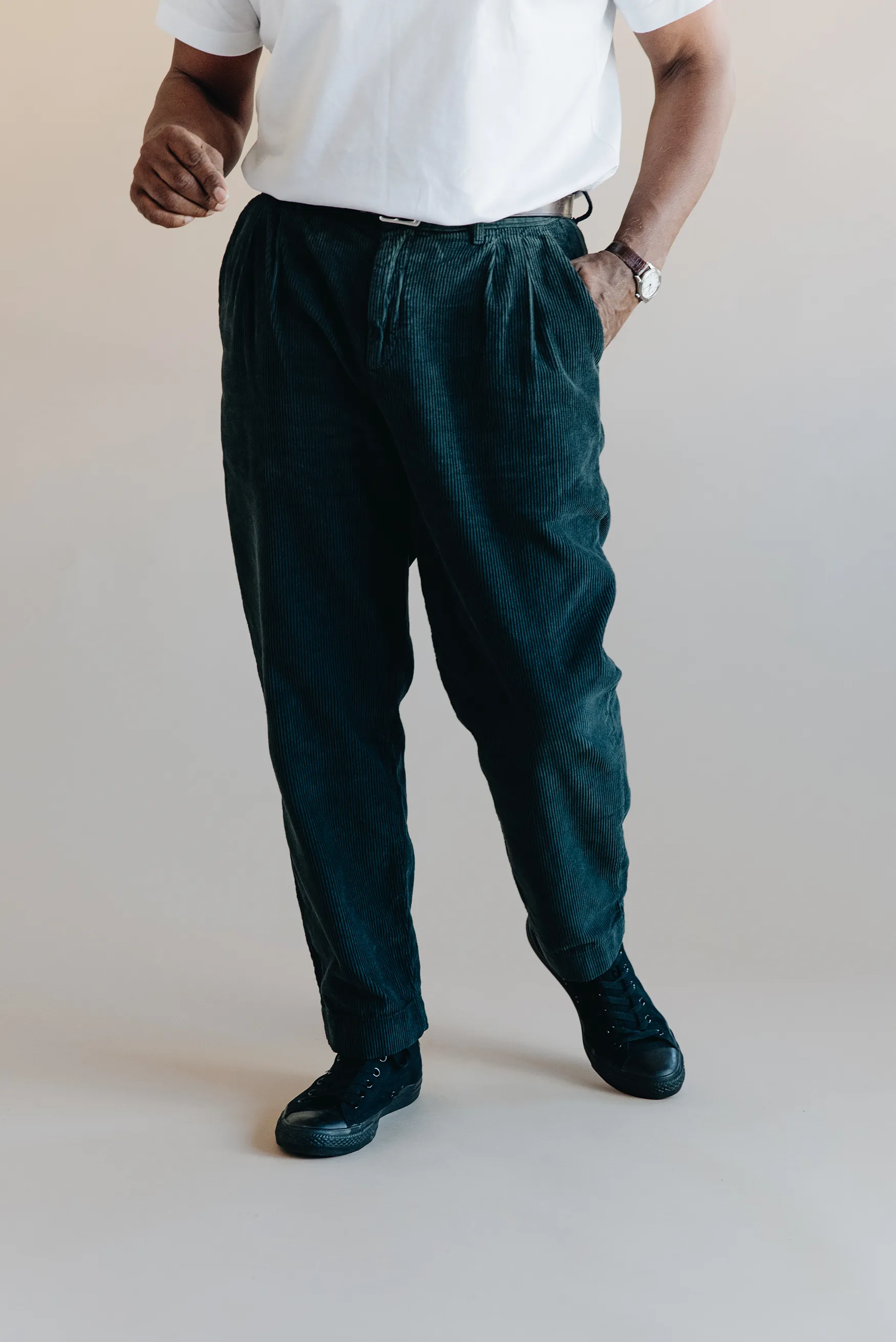 Archive Cord Pleated Trouser