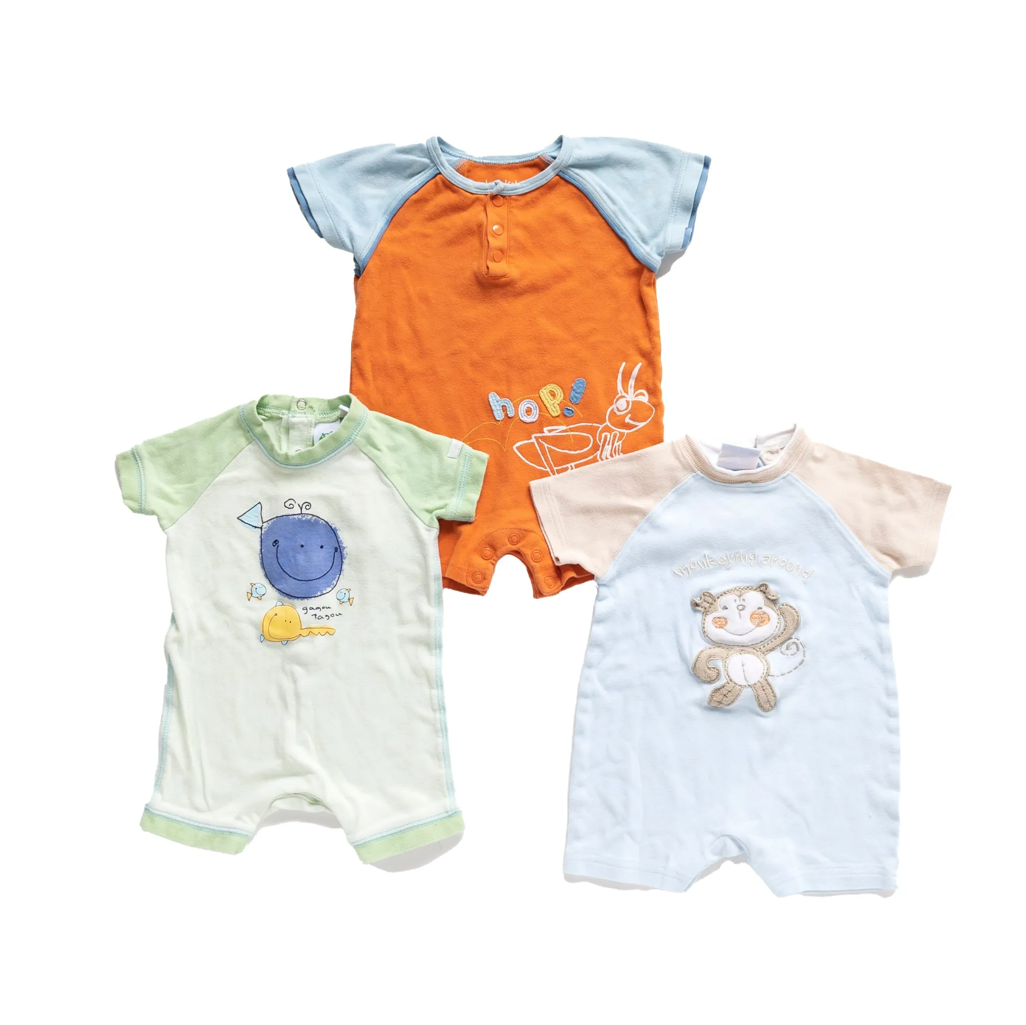 Assorted brands rompers 6m