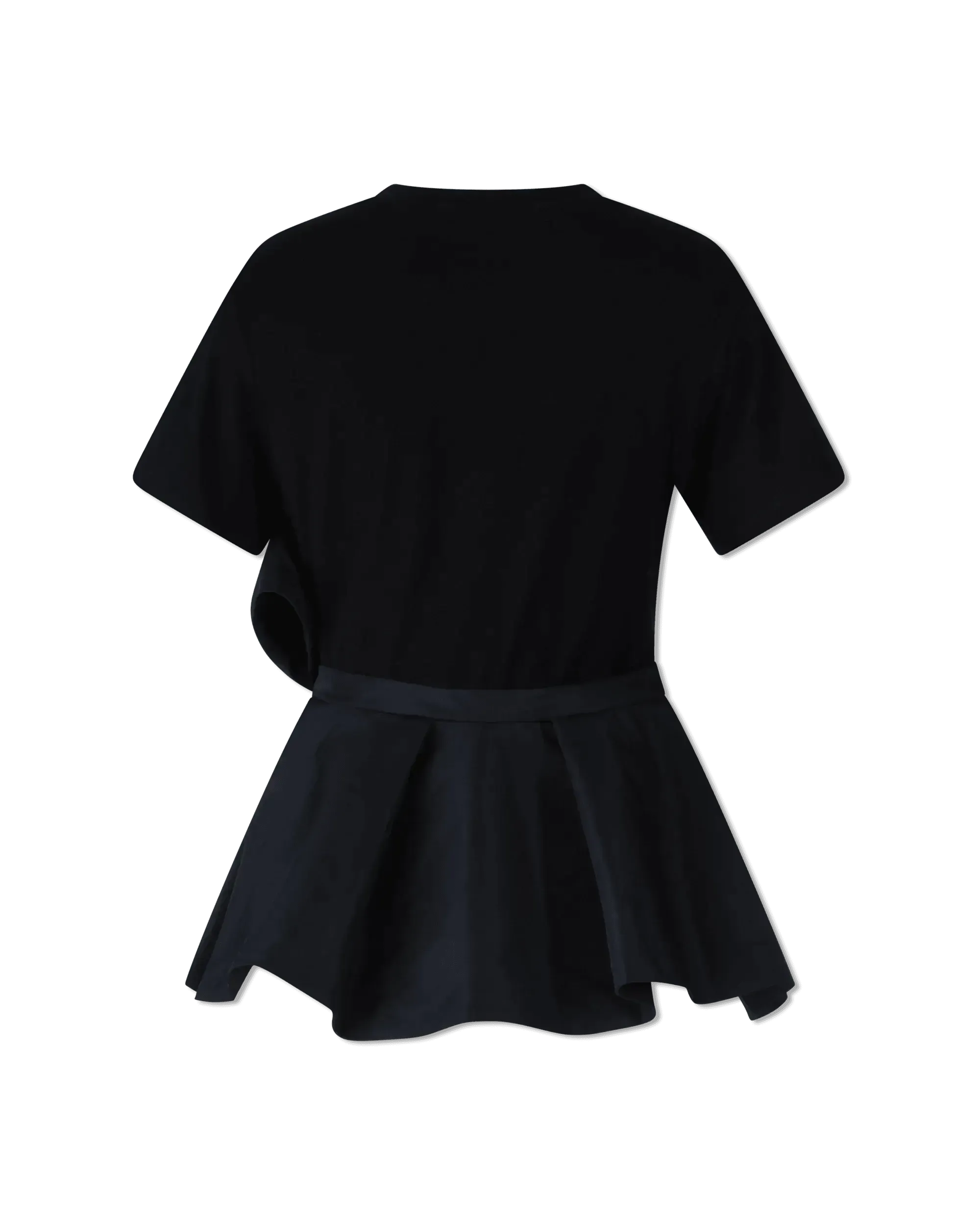 Asymmetric Short Sleeve Ruffle Top