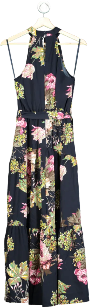 AX Paris Navy Floral Maxi Dress UK 8