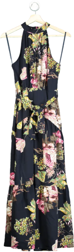 AX Paris Navy Floral Maxi Dress UK 8