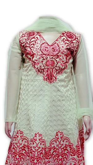 B02 Pakistani Indian Girls 3pc Fancy A line Shirt Style