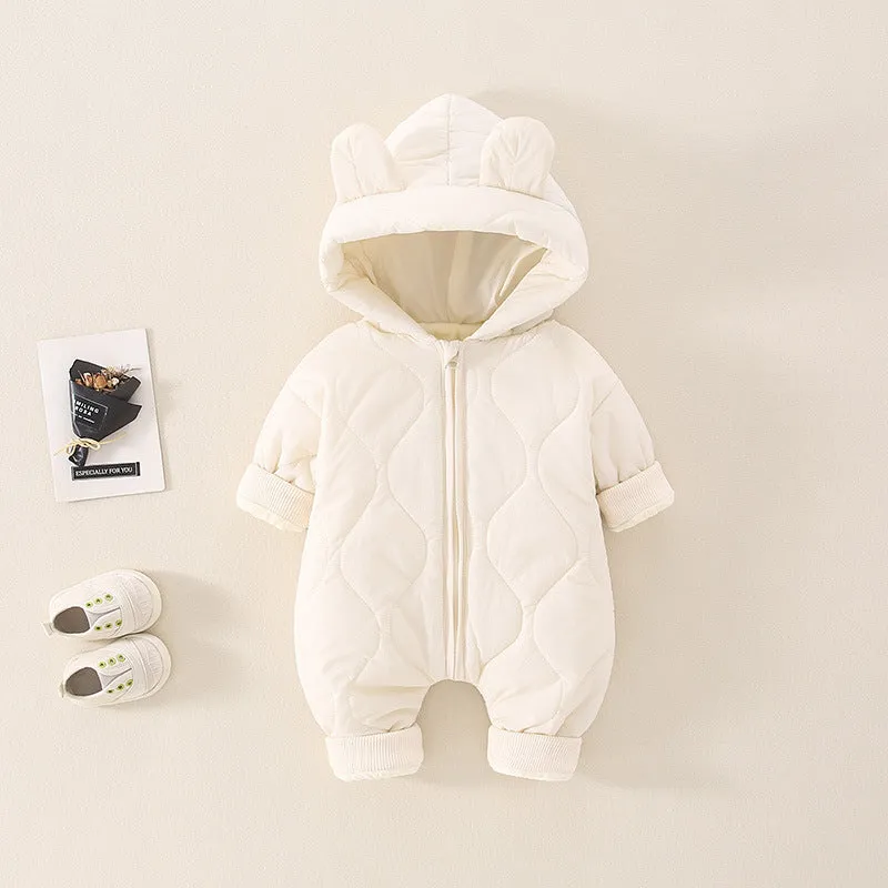 Baby Autumn And Winter Rompers Thermal Clothes