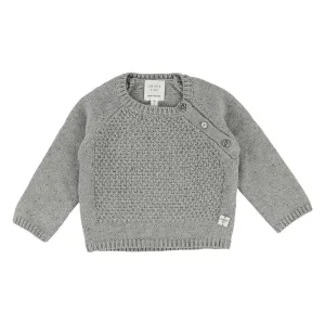 Baby Boy Knit Sweater with Buttoned Shoulder