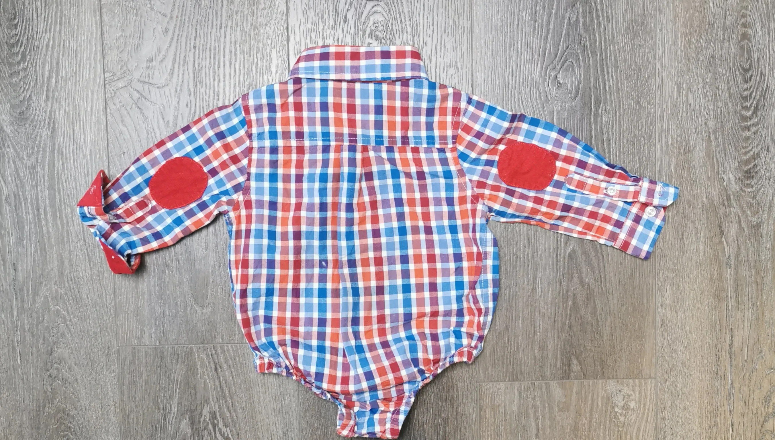 BABY BOY SIZE 6/12 MONTHS - ANDY & EVAN, Long-sleeve Dress Top EUC B32